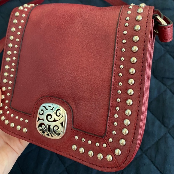 Brighton Red Crossbody Bag with Silver Accents - Picture 3 of 11